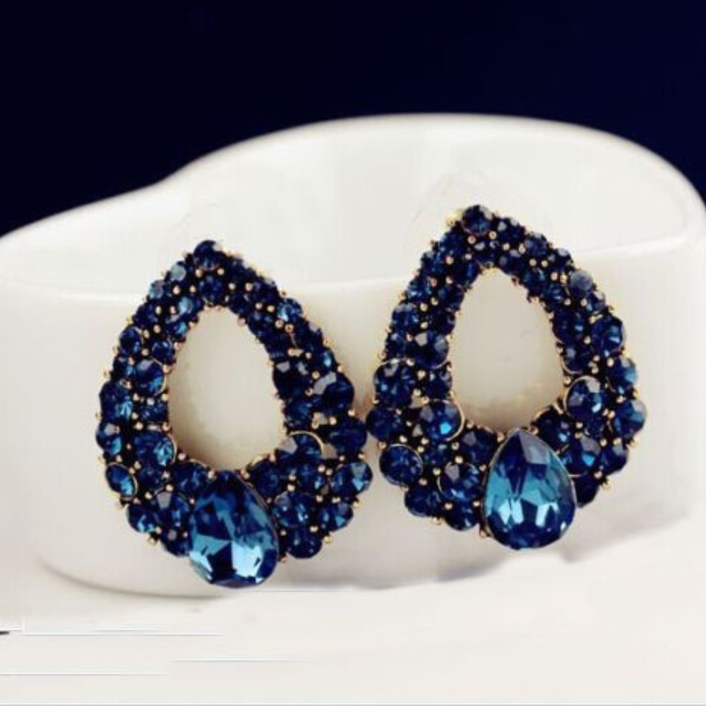 Crystal Rhinestone Dangle Earrings (item C)
